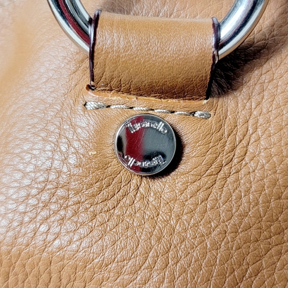 Tignanello Genuine Leather Tan Satchel Bag - Picture 9 of 13